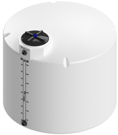1000 Gal ProChem® Vertical Tank w/Bulkhead Fittings - Twist Lid 16